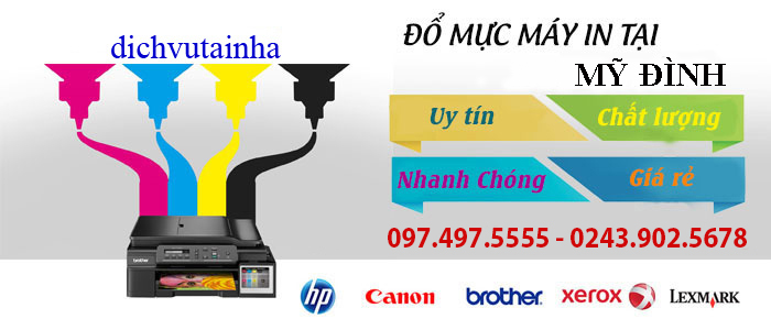ĐỔ MỰC MÁY IN TẠI NHÀ MỸ ĐÌNH